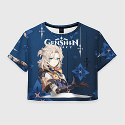 Футболка 3D укороченная женская ЦВЕТОК СОЛНЦА АЛЬБЕДО, цвет: 3D-принт