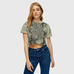 Футболка 3D укороченная женская Коллекция Journey Сквозь лабиринт 285-1-2, цвет: 3D-принт — фото 2