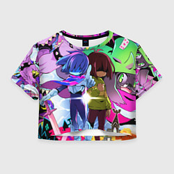 Футболка 3D укороченная женская Deltarune - Легенда о Руне Дельта, цвет: 3D-принт