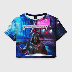 Футболка 3D укороченная женская Ghostrunner Джек, цвет: 3D-принт