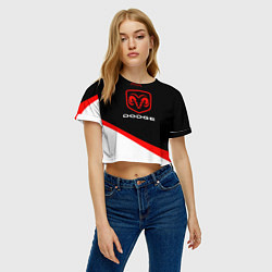 Футболка 3D укороченная женская DODGE SPORT, цвет: 3D-принт — фото 2