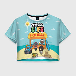 Футболка 3D укороченная женская Toca Life Holiday!, цвет: 3D-принт