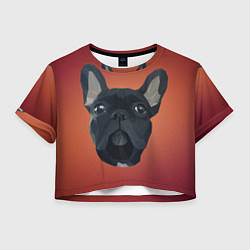 Женский топ Французский бульдог пиксельный