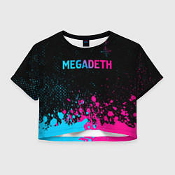 Женский топ Megadeth - neon gradient