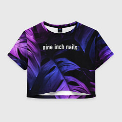 Женский топ Nine Inch Nails neon monstera