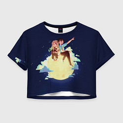 Футболка 3D укороченная женская Ханако и Нэнэ - Туалетный мальчик Ханако кун, цвет: 3D-принт