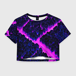 Футболка 3D укороченная женская Спящий город, цвет: 3D-принт