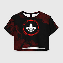 Женский топ Символ Saints Row и краска вокруг на темном фоне