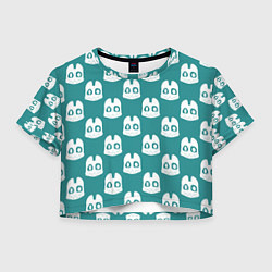 Футболка 3D укороченная женская Глейпнир узор, цвет: 3D-принт
