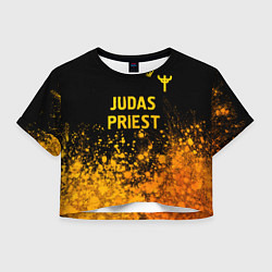 Женский топ Judas Priest - gold gradient: символ сверху