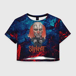 Футболка 3D укороченная женская Clown Slipknot, цвет: 3D-принт