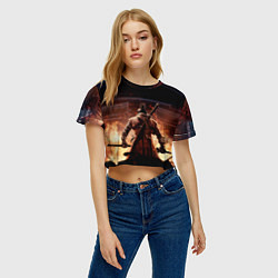 Футболка 3D укороченная женская Sekiro: Shadows Die Twice, цвет: 3D-принт — фото 2