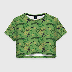 Женский топ Милитари граффити