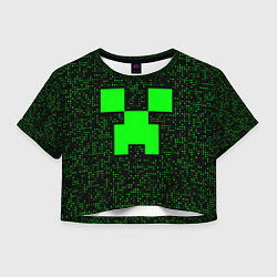 Женский топ Minecraft green squares