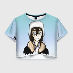 Женский топ Достоевский в шапке