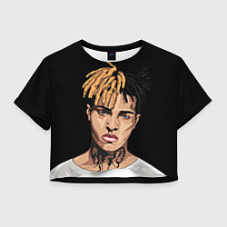 Футболка 3D укороченная женская XXXTentacion art, цвет: 3D-принт