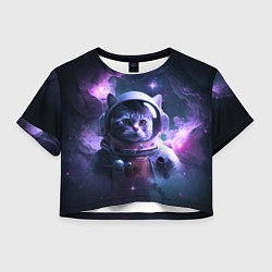 Женский топ Котик космонавт