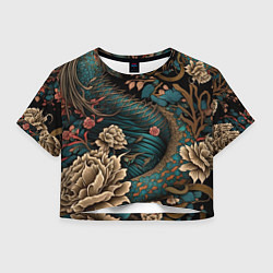 Женский топ Японский змей Irezumi
