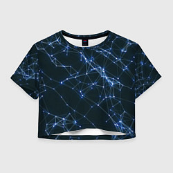 Футболка 3D укороченная женская Нейросети абстракция, цвет: 3D-принт