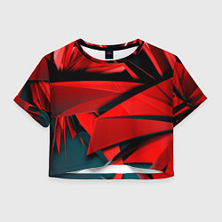 Женский топ Острые осколки красные