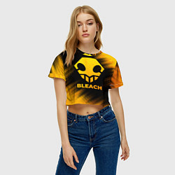 Футболка 3D укороченная женская Bleach - gold gradient, цвет: 3D-принт — фото 2