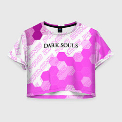 Футболка 3D укороченная женская Dark Souls pro gaming: символ сверху, цвет: 3D-принт