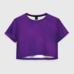 Футболка 3D укороченная женская Фантазия в фиолетовом, цвет: 3D-принт