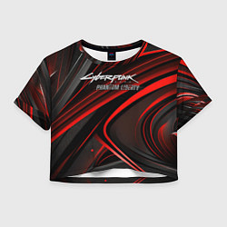 Женский топ Cyberpunk 2077 phantom liberty silver logo