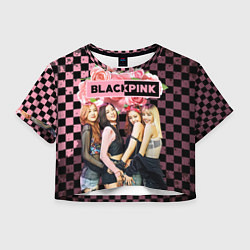 Футболка 3D укороченная женская Blackpink - girls, цвет: 3D-принт