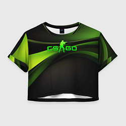 Женский топ CS GO black green logo