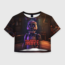 Футболка 3D укороченная женская Five Nights at Freddys Bonnie, цвет: 3D-принт