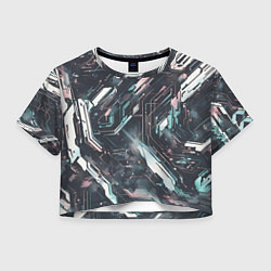 Женский топ Киберанк полосы