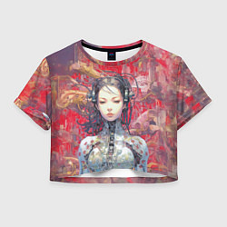 Женский топ Боевая девушка-оператор мехов