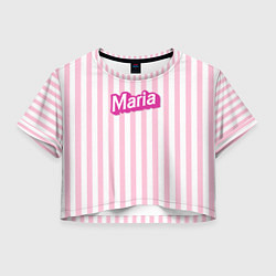 Женский топ Имя Мария в стиле Барби: розовая полоска