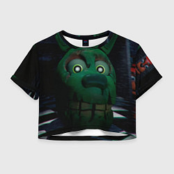 Футболка 3D укороченная женская Спрингтрап голова, цвет: 3D-принт