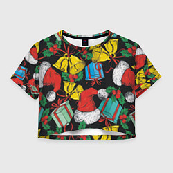 Женский топ Узор с рождественскими колокольчиками