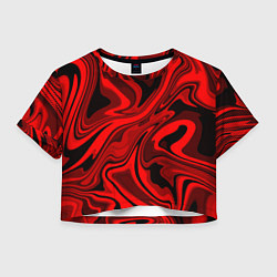 Женский топ Красно-чёрная пластичная абстракция