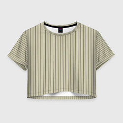 Женский топ Серо-бежевый широкая полоска