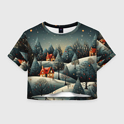 Женский топ Зимние развлечения на природе