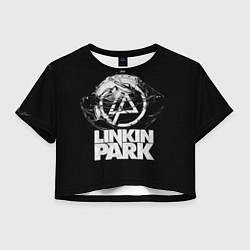 Футболка 3D укороченная женская Linkin Park рэп-метал, цвет: 3D-принт