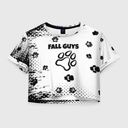 Футболка 3D укороченная женская Fall Guys game, цвет: 3D-принт