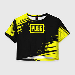 Женский топ Pubg текстура краски жёлтые