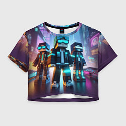 Женский топ Minecraft - neon metropolis ai art
