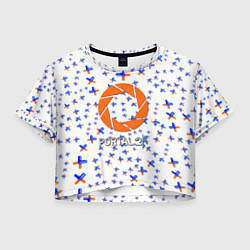 Женский топ Portal logo pattern steel
