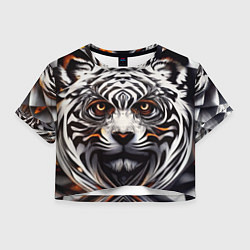 Женский топ Абстракция: тигр
