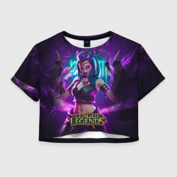 Футболка 3D укороченная женская League Of Legends Akali Kda, цвет: 3D-принт
