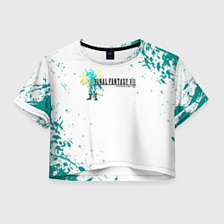 Футболка 3D укороченная женская Final fantasy неон, цвет: 3D-принт