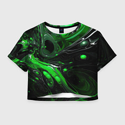 Женский топ Green dark abstract geometry style