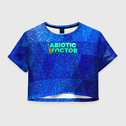 Женский топ Abiotic Factor logo blue neon