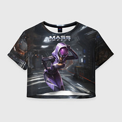 Футболка 3D укороченная женская Mass Effect ТалиЗора, цвет: 3D-принт